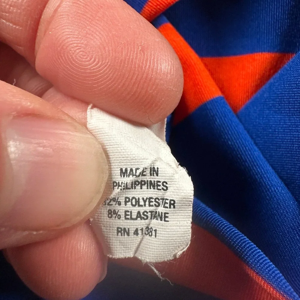 Ralph Lauren RLX Polo Mens XL‎ Blue Orange Striped Indian Wells Golf Shirt Tech